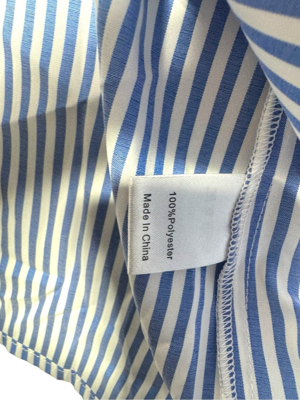 NWT Tuckernuck Women’s XXl Blue Stripe Royal Shirt Dress 3/4 Sleeves Preppy - Picture 7 of 8